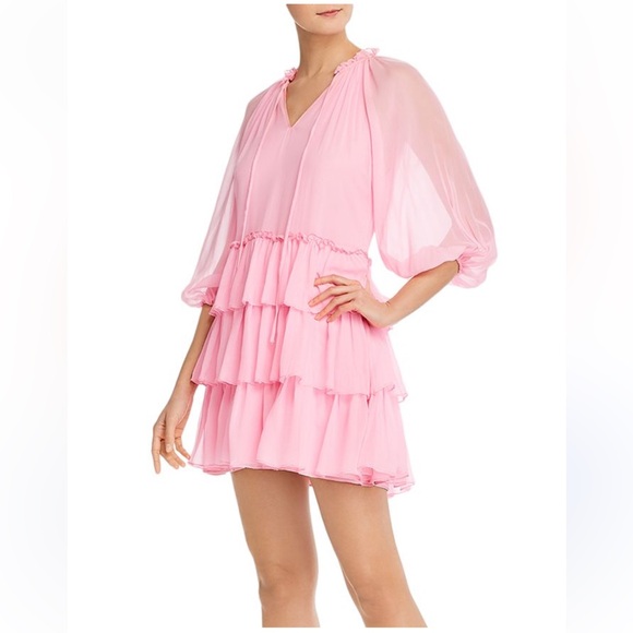 Alice Olivia silk tired dress size M - Picture 3 of 9